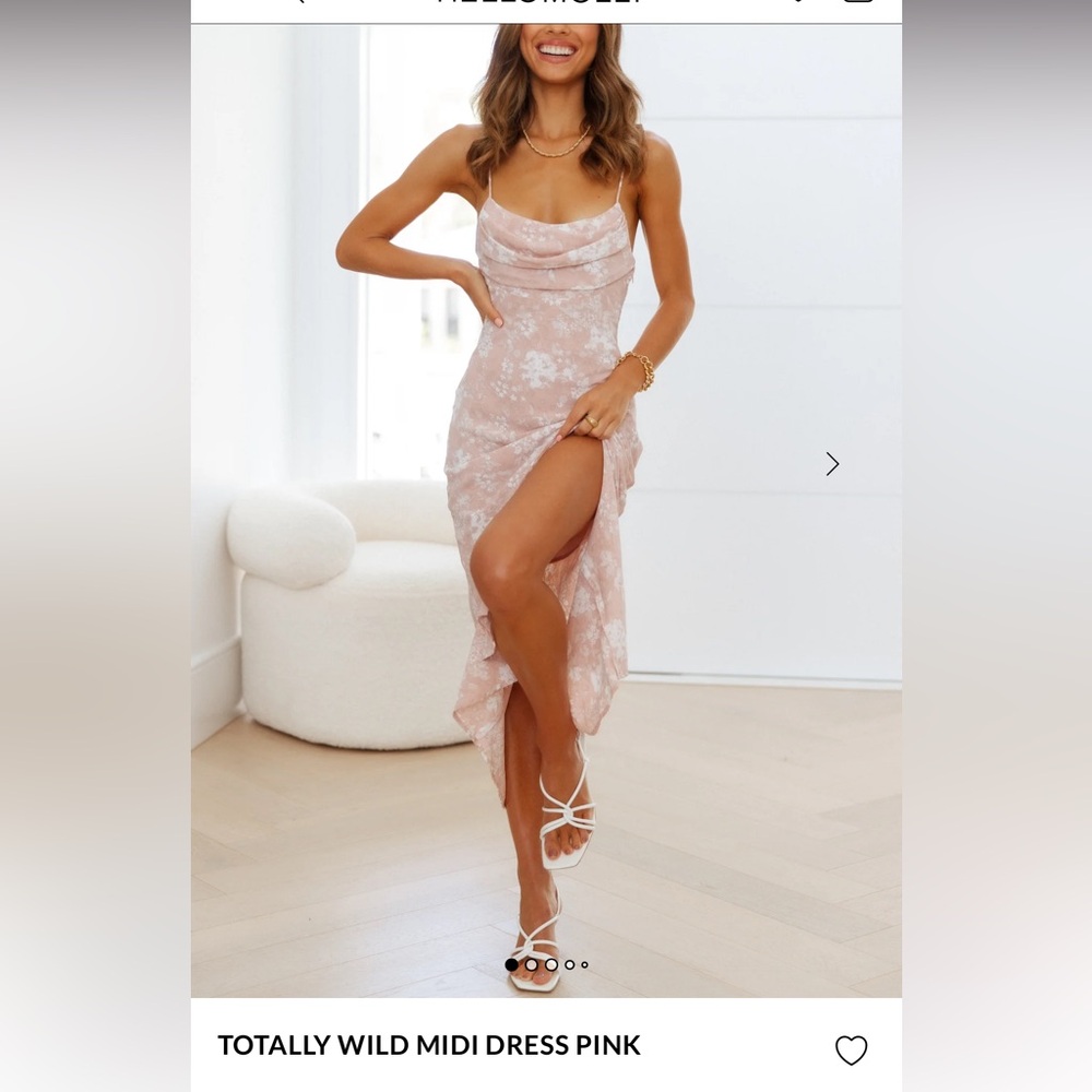 TOTALLY WILD MIDI DRESS PINK from Hello Molly